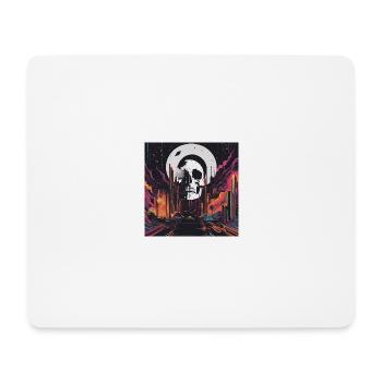 Totenkopf bunt - Mousepad (Querformat) - Weiß - Vorne