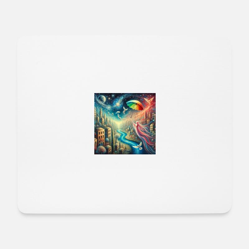 The Glowing Umbrella - Mouse Pad (horizontal) - white