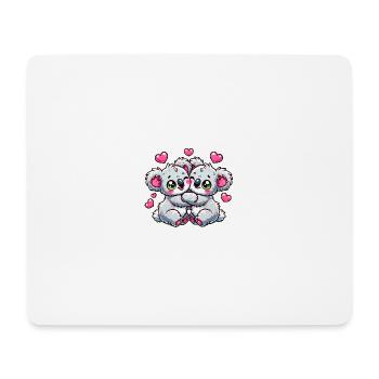 Verliebte Koalas - Mousepad (Querformat) - Weiß - Vorne