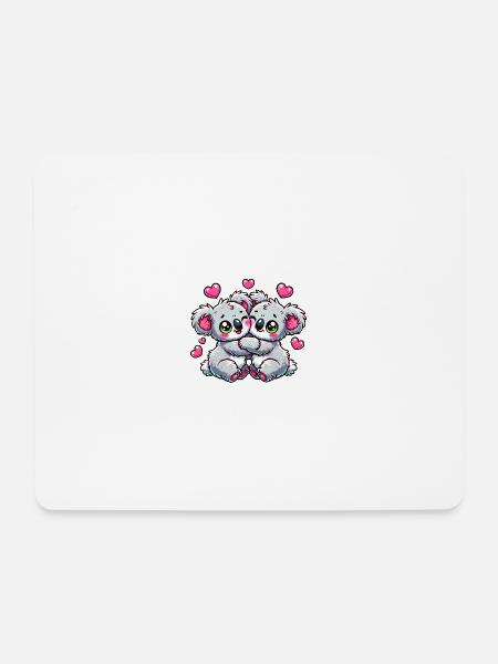 Verliebte Koalas - Mousepad (Querformat) - Weiß