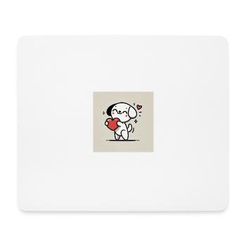 Heart Bringer Doggy - Mouse Pad (horizontal) - white - Front