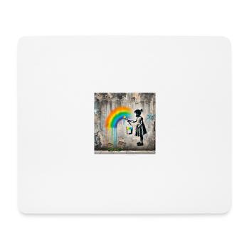 Kein Banksy - Farben gegen das Grau - Mousepad (Querformat) - Weiß - Vorne