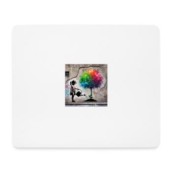 Kein Banksy - Wachstum im Beton - Mousepad (Querformat) - Weiß - Vorne