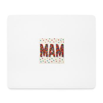Mam,Wort,Herz - Mousepad (Querformat) - Weiß - Vorne