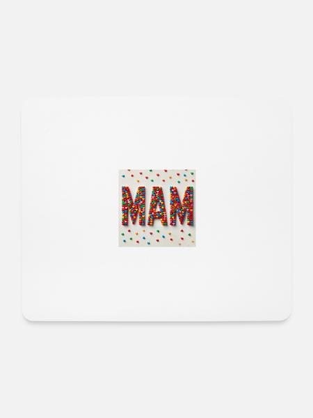Mam,Wort,Herz - Mousepad (Querformat) - Weiß
