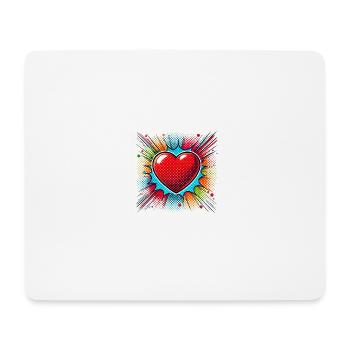 Heart part - Mouse Pad (horizontal) - white - Front