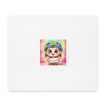 Doux E - Tapis de souris (format paysage) - blanc - Devant