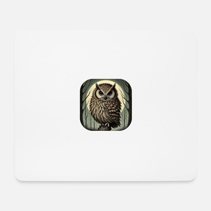 Owl - Mouse Pad (horizontal) - white