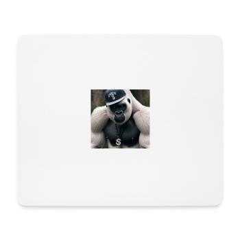 Weißer Gorilla - Mousepad (Querformat) - Weiß - Vorne