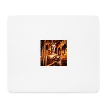 Goldener Buddha - Mousepad (Querformat) - Weiß - Vorne