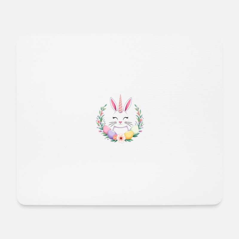 Unicorn Easter bunny - Mouse Pad (horizontal) - white