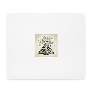 Pyramide mit Auge - Mousepad (Querformat) - Weiß - Vorne