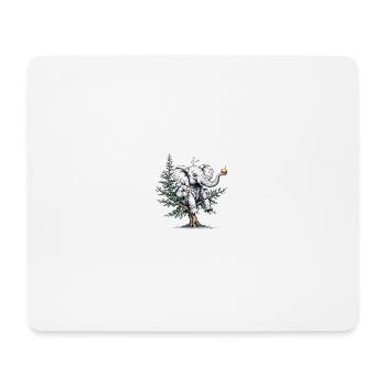 Elefant - Mousepad (Querformat) - Weiß - Vorne