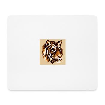 Geometric Tiger Image - Mouse Pad (horizontal) - white - Front