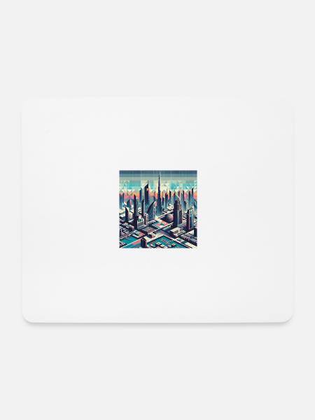 Geometric Dubai Image - Mouse Pad (horizontal) - white