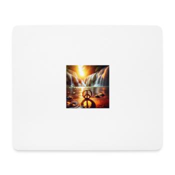 Peac Zeichen - Mousepad (Querformat) - Weiß - Vorne