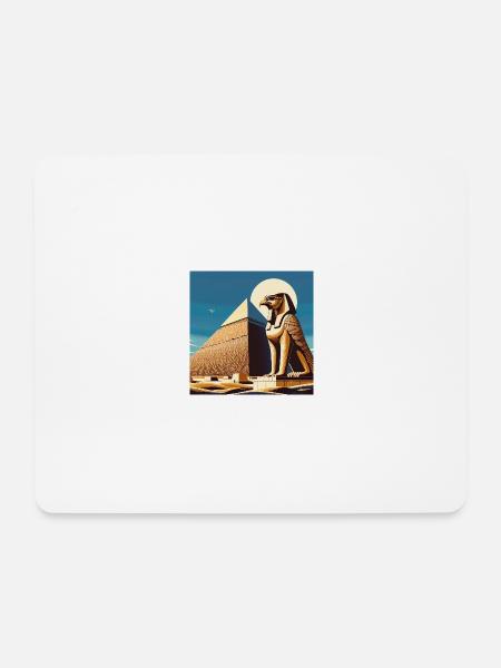 HORUS mit Pyramide - Mousepad (Querformat) - Weiß