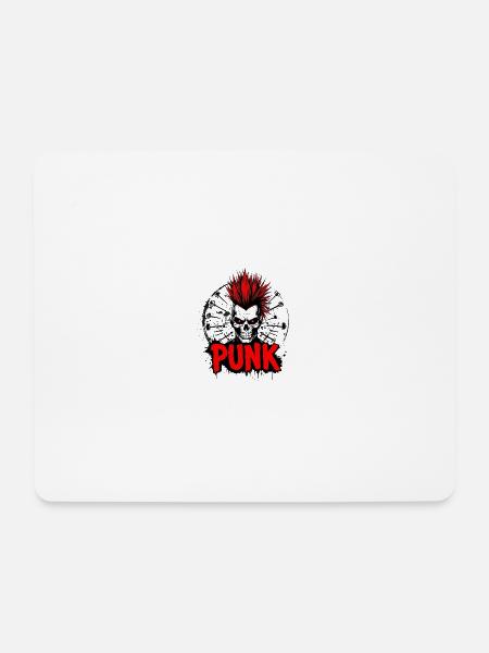 Punk - Mousepad (Querformat) - Weiß