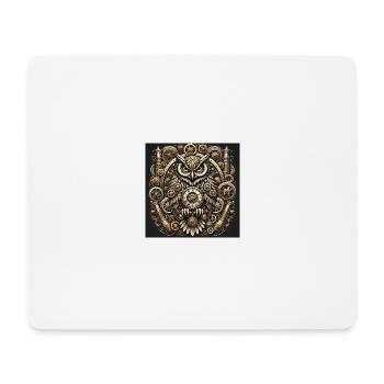 Steampunk Chrono Owl Warden - Mouse Pad (horizontal) - white - Front