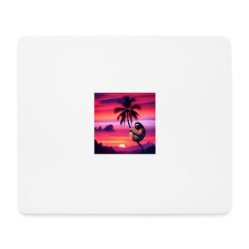 Sonnenuntergang - Mousepad (Querformat) - Weiß - Vorne