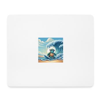 Grosse Welle Schildkröte - Mousepad (Querformat) - Weiß - Vorne