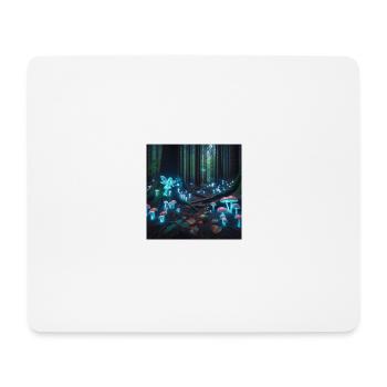 Neon Fliegenpilze - Mousepad (Querformat) - Weiß - Vorne