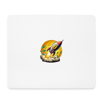 Le bitcoin s’envole vers la lune - Tapis de souris (format paysage) - blanc - Devant