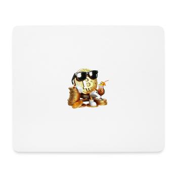 Chilling bitcoin - Mouse Pad (horizontal) - white - Front