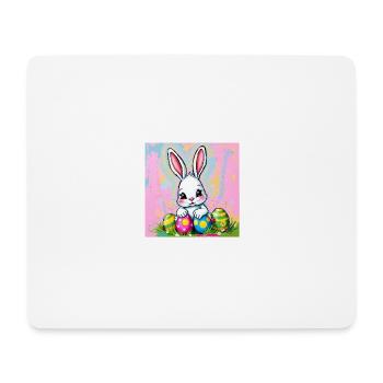 Bunter Ostertag - Mousepad (Querformat) - Weiß - Vorne