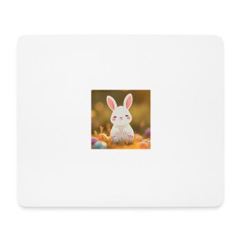 Hasenherz und Osterei - Mousepad (Querformat) - Weiß - Vorne