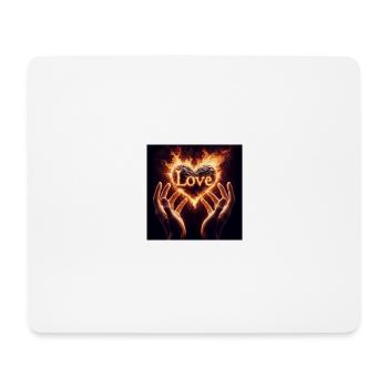 Love Heart Hands - Mouse Pad (horizontal) - white - Front