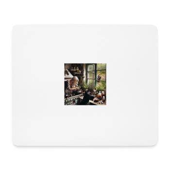 Blonde Witch Brewing Potions - Mouse Pad (horizontal) - white - Front