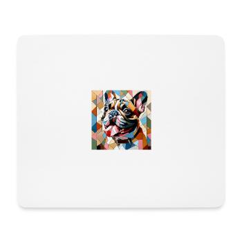 Französische Bulldogge - Mousepad (Querformat) - Weiß - Vorne