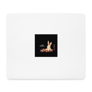 Hoppelhase & Ostertraum - Mousepad (Querformat) - Weiß - Vorne