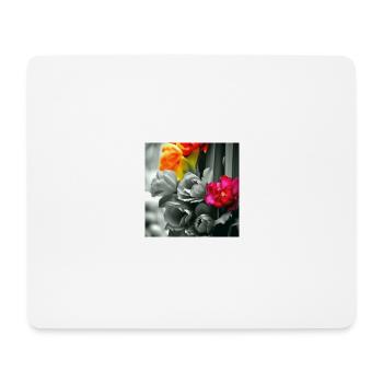 Blumen - Mousepad (Querformat) - Weiß - Vorne