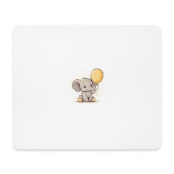 Baby Elefant - Mousepad (Querformat) - Weiß - Vorne