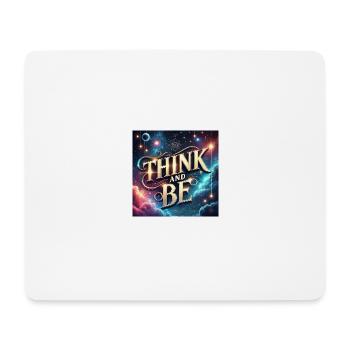 Think and be - Mousepad (Querformat) - Weiß - Vorne