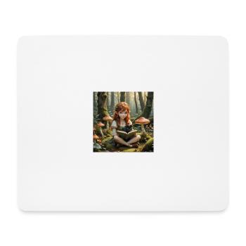 Elfe aux champignons - Tapis de souris (format paysage) - blanc - Devant