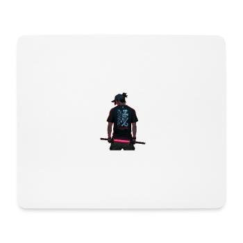 Samurai Anime Art ,,Sin the Red Bade" - Mousepad (Querformat) - Weiß - Vorne