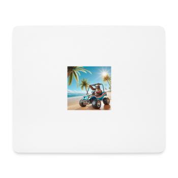 Sloth Wanderer Dune Buggy - Mouse Pad (horizontal) - white - Front