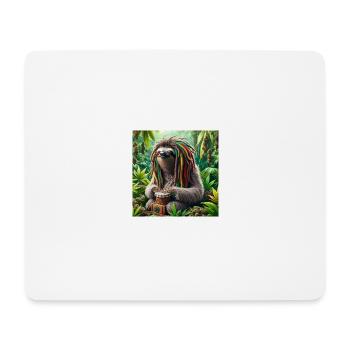 Rastaman Wanderer Faultier - Mousepad (Querformat) - Weiß - Vorne