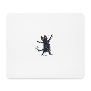 Singende Katze – Musik & Lebensfreude - Mousepad (Querformat) - Weiß - Vorne