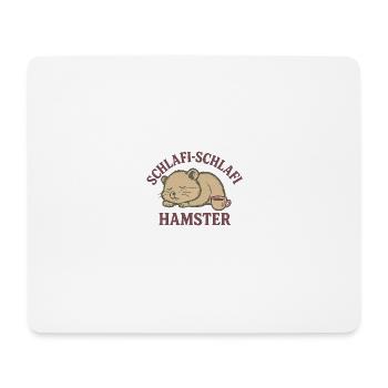 Schlafi-Schlafi Hamster – Schlafendes Hamsterdesig - Mouse Pad (horizontal) - white - Front