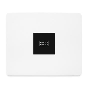 No Pain No Gain Motivational Gym Fitness Sport - Mousepad (Querformat) - Weiß - Vorne
