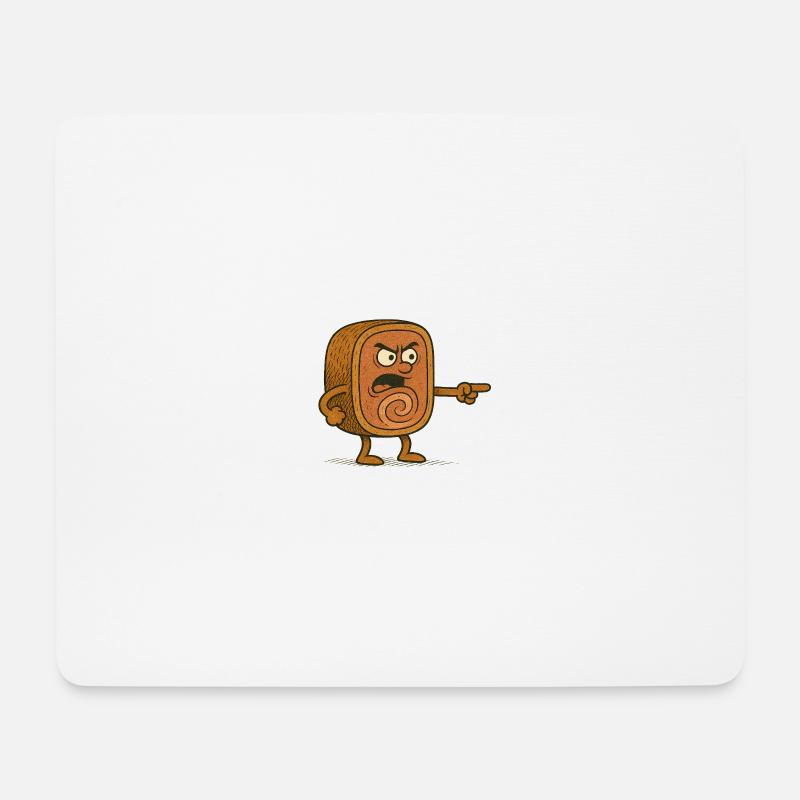 Wurst-Fingerrolle - Mousepad (Querformat) - Weiß