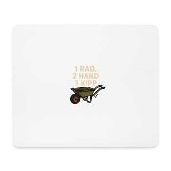 Lustiger Bau Spruch Schubkarre Humor Garten - Mousepad (Querformat) - Weiß - Vorne