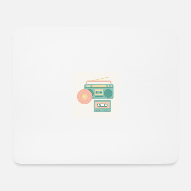 80er Jahre Musik - Mousepad (Querformat) - Weiß