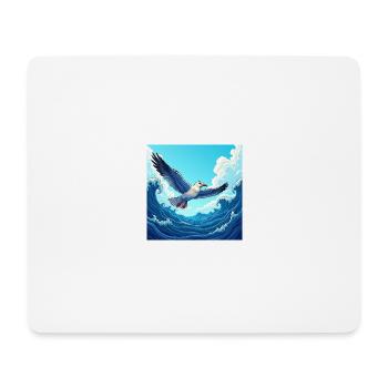 Moin, zum Hafenrundflug - Mousepad (Querformat) - Weiß - Vorne