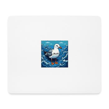 Einsame Möwe - Mousepad (Querformat) - Weiß - Vorne