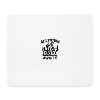 Gravel Bike adventure - Mousepad (Querformat) - Weiß - Vorne